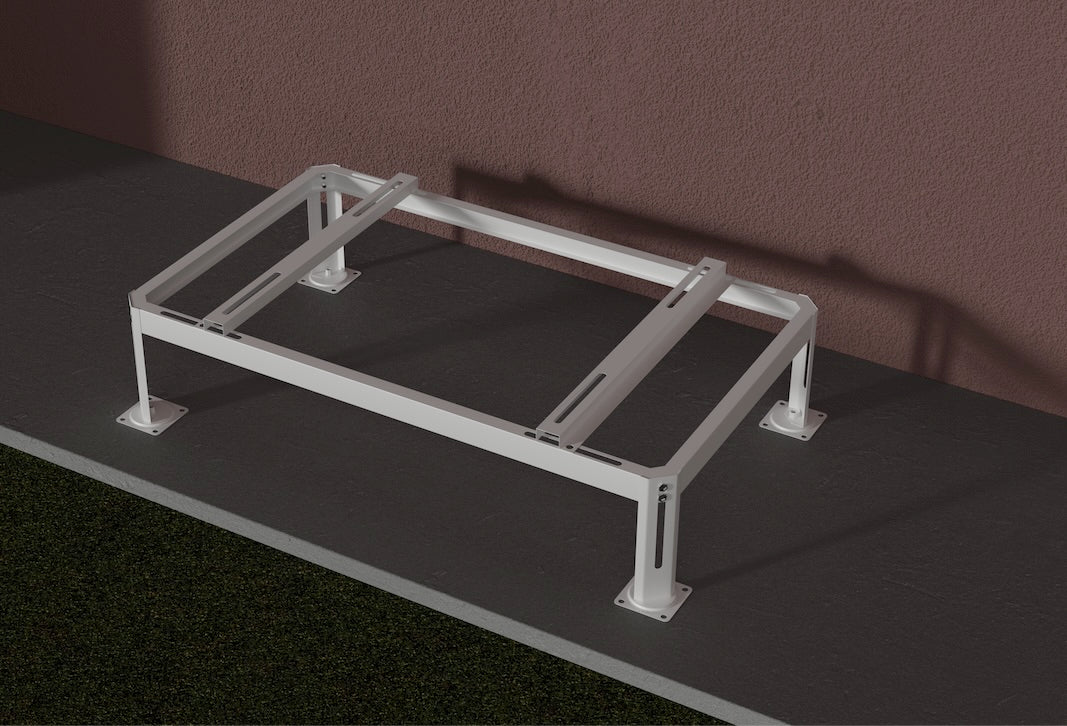 Lavt bakkestativ 200mm, hvit