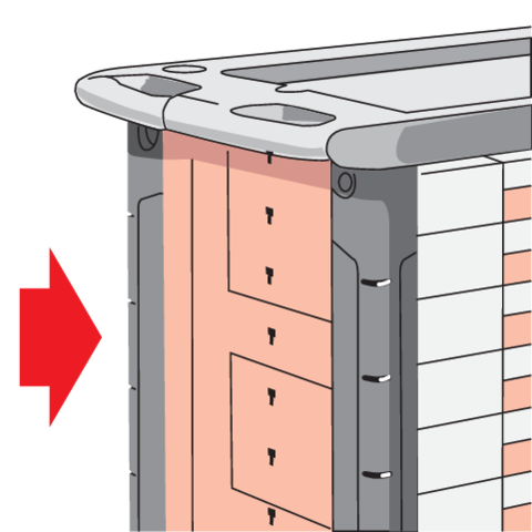 Verktøykabinett med 7 skuffer og 165 deler