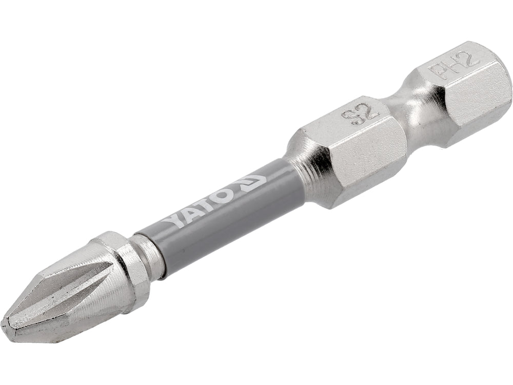 Skrutrekkerbits PH2 50mm – 2 stk Ni-belagt (1/4")