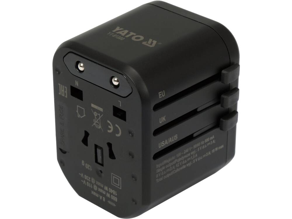 Universal Reiseadapter med USB og 20W Quick Charger – Perfekt for Globale Eventyr