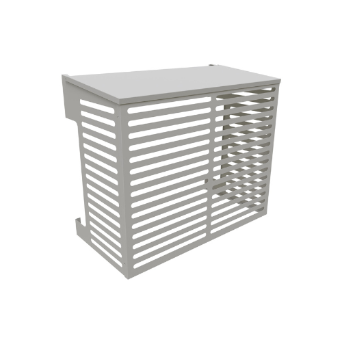 Varmepumpehus i metall, hvit