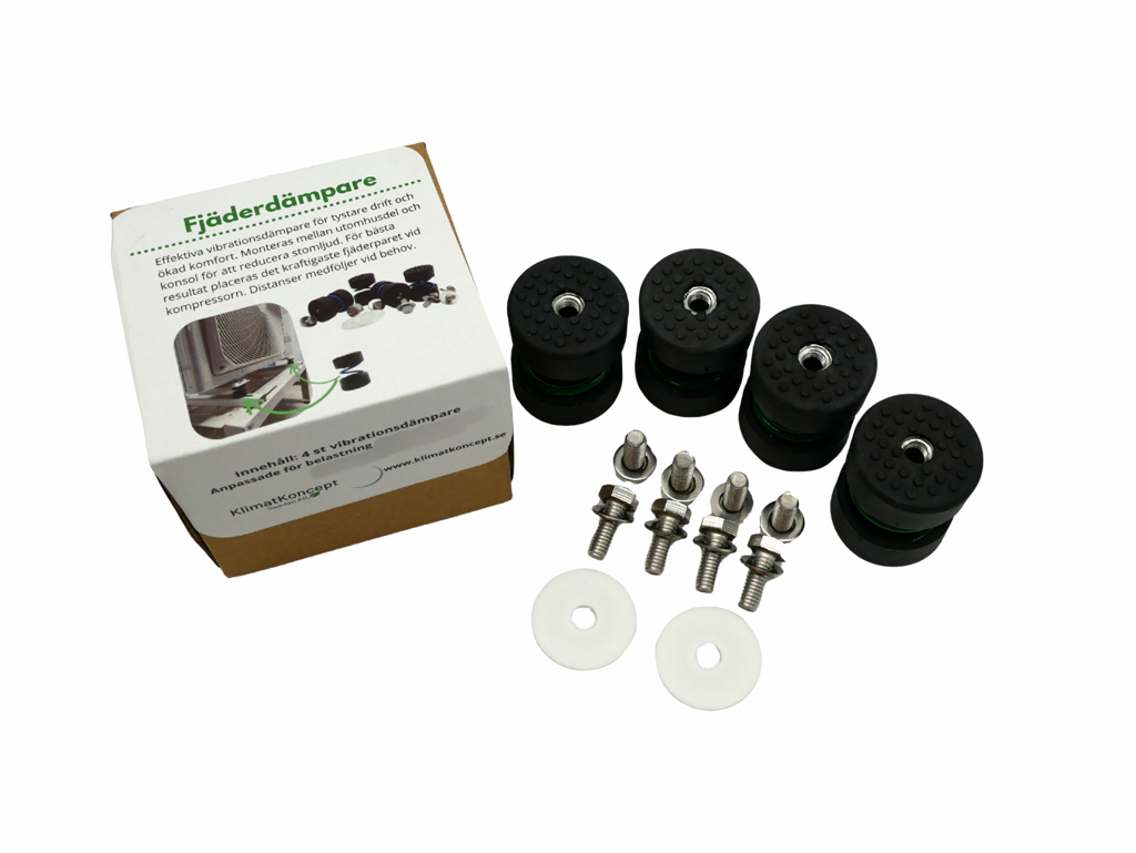Fjærdempere, 4stk. - For vibrasjonsredusering