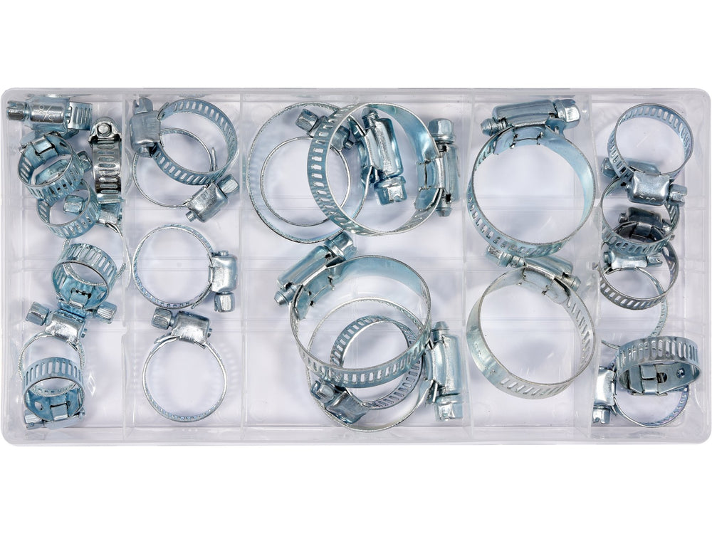 Slangeklemme sett 26 deler – Assortert utvalg 16–40mm