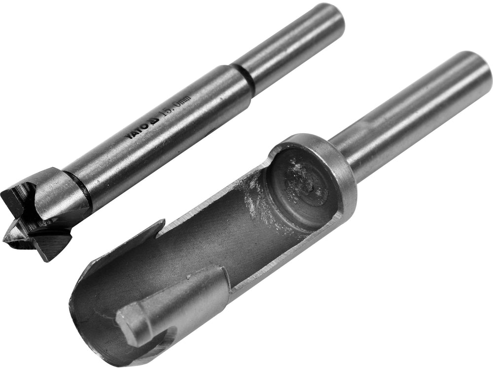 Forstnerbor + plug cutter 15mm – 2 deler sett for treverk og reparasjon