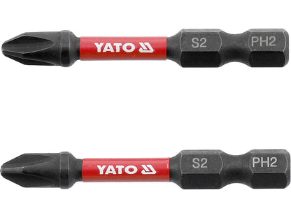 Skrutrekkerbits PH2 50mm – Impact bits 2 stk (1/4")