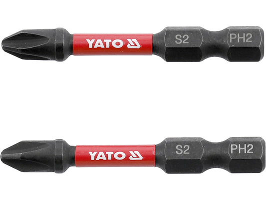 Skrutrekkerbits PH2 50mm – Impact bits 2 stk (1/4")