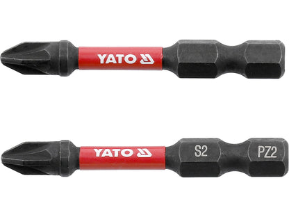 Skrutrekkerbits PZ2 50mm – Impact bits 2 stk (1/4")