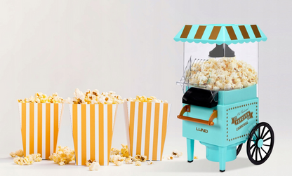 Popcornmaskin 1200W med tralle – Perfekt for hjemmekino og arrangementer!
