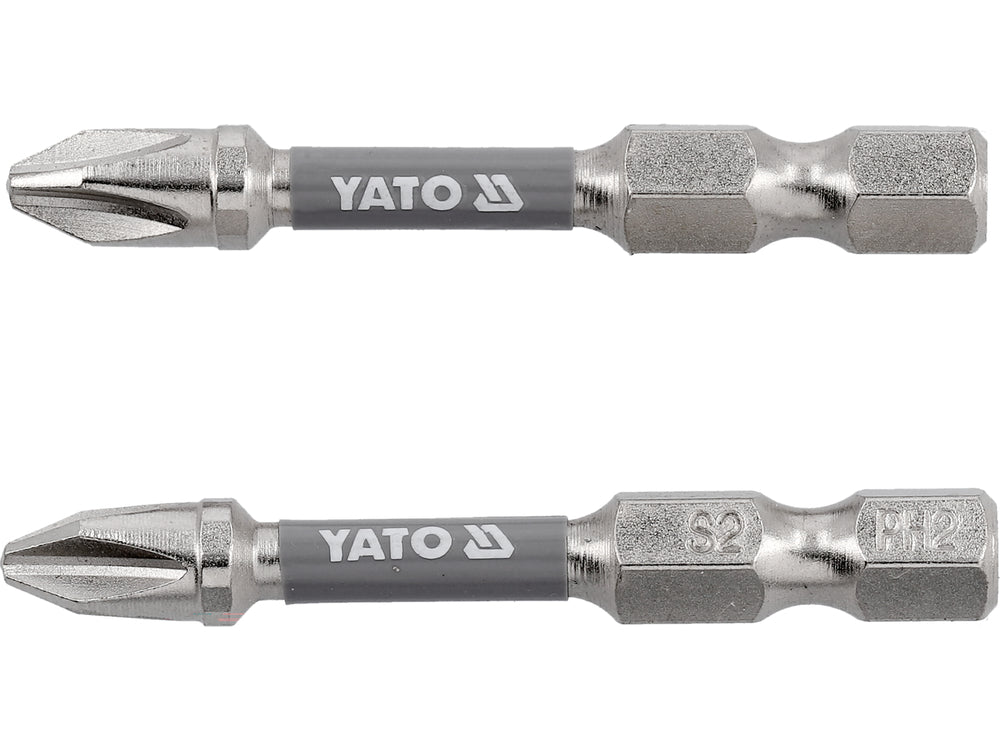Skrutrekkerbits PH2 50mm – 2 stk Ni-belagt (1/4")
