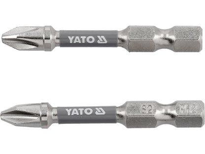 Skrutrekkerbits PH2 50mm – 2 stk Ni-belagt (1/4")
