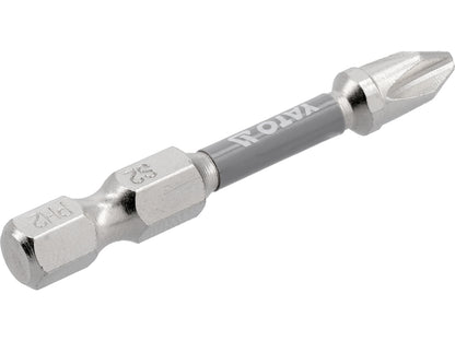 Skrutrekkerbits PH2 50mm – 2 stk Ni-belagt (1/4")