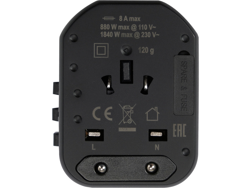 Universal Reiseadapter med USB og 20W Quick Charger – Perfekt for Globale Eventyr