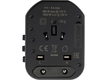 Universal Reiseadapter med USB og 20W Quick Charger – Perfekt for Globale Eventyr
