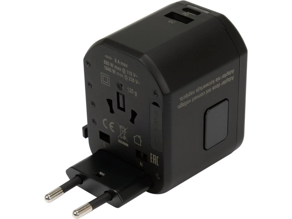 Universal Reiseadapter med USB og 20W Quick Charger – Perfekt for Globale Eventyr