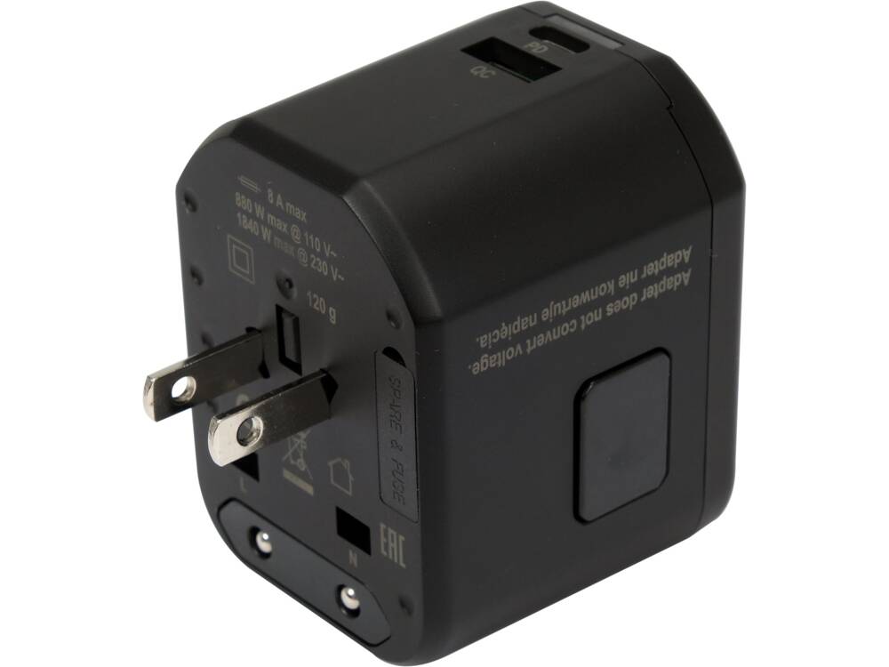Universal Reiseadapter med USB og 20W Quick Charger – Perfekt for Globale Eventyr