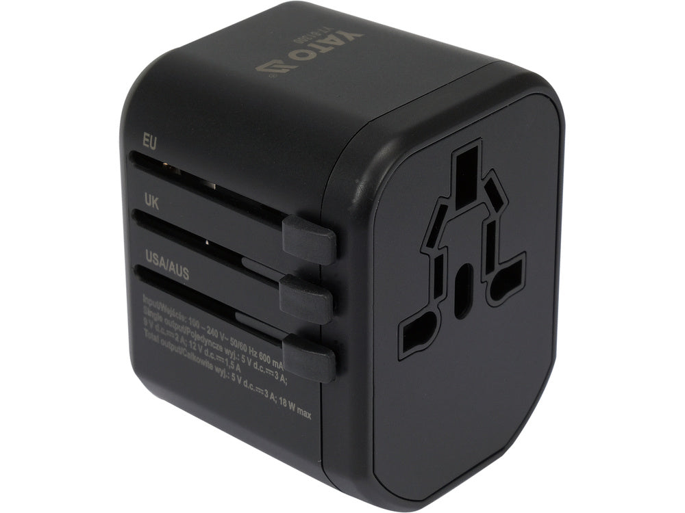Universal Reiseadapter med USB og 20W Quick Charger – Perfekt for Globale Eventyr