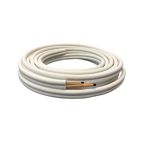 Isolerte kobberrør 1/4"- 3/8" - 20m kveil
