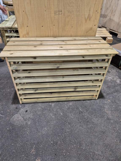 Varmepumpehus med flatt tak – Perfekt til balkong og terrasse H:100cm