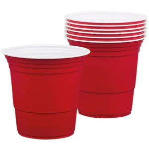 Røde partykopper 25 stk - perfekt til beerpong