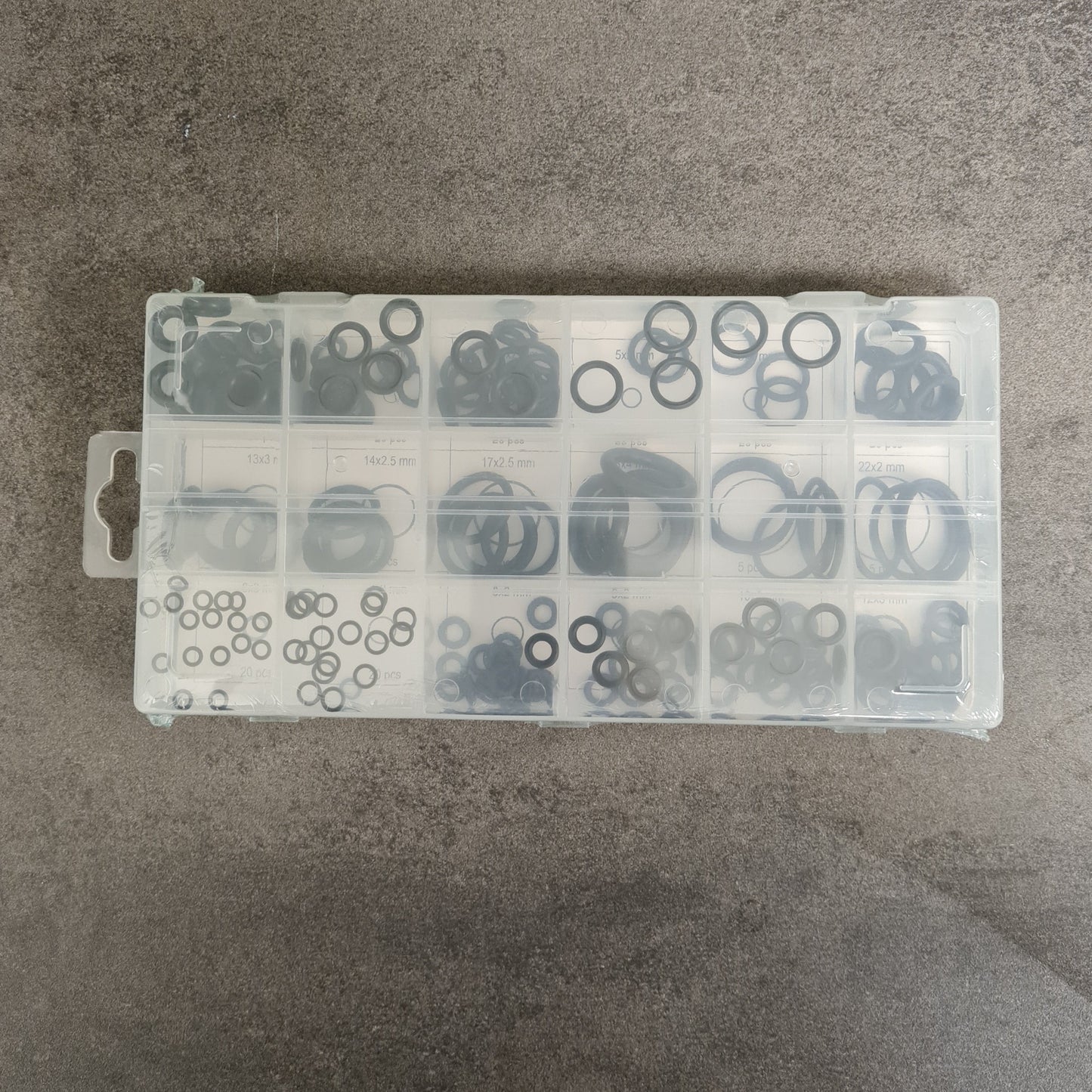 O-Ring/pakninger, Assortiment 225 deler