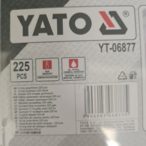 Yato YT-06877 O-ringer/pakninger, assortert 225 stk.