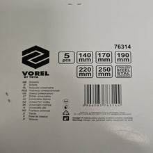 Last inn bildet i Galleri-visningsprogrammet, Vorel 76314 Sett med sakser, 5stk, rustfritt stål
