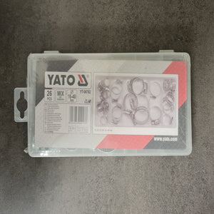 Yato YT-06782 Sett med slangeklemmer, 26stk. - 16mm til 40mm