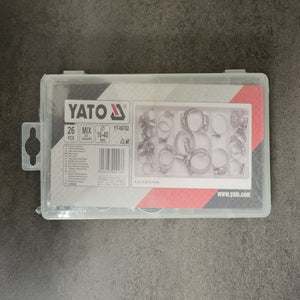 Yato YT-06782 Sett med slangeklemmer, 26stk. - 16mm til 40mm