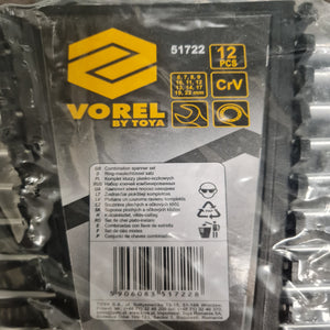 Vorel 51722 Kombinasjonsnøkkelsett 6-22mm