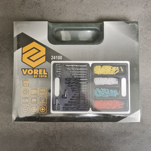 Vorel 24100 Drill- og pluggsett, 300 deler