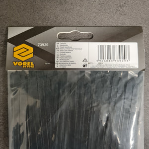 Vorel 73929 Strips 280x4,8, svart (100stk.)