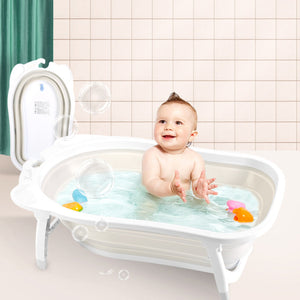 Sammenleggbar baby badekar, blå