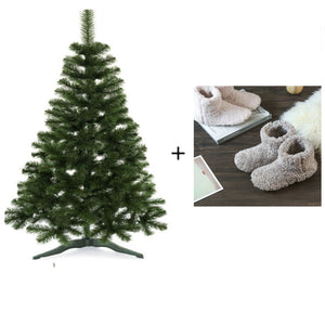 Kunstig Juletre 180cm m/fot + Tøfler 40-42 (PP10)