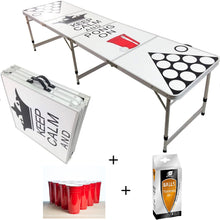 Last inn bildet i Galleri-visningsprogrammet, Beer Pong bord 06 - 240x60x70cm + Kopper og baller (PP04) - SOMMERKAMPANJE - 50% rabatt på allerede rabatterte priser i hele nettbutikken tom 30.06! Rabattkode: sommer24
