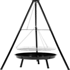 Lund 99524 Bålpanne med grillstativ 70x70x152cm