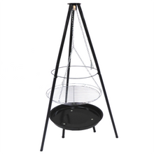 Last inn bildet i Galleri-visningsprogrammet, Lund 99524 Bålpanne med grillstativ 70x70x152cm
