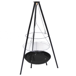 Lund 99524 Bålpanne med grillstativ 70x70x152cm