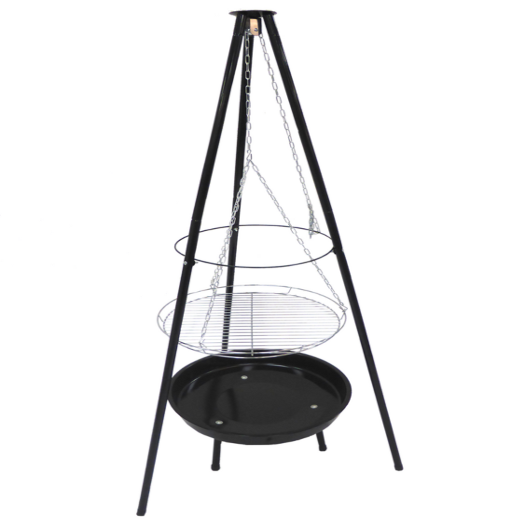 Lund 99524 Bålpanne med grillstativ 70x70x152cm
