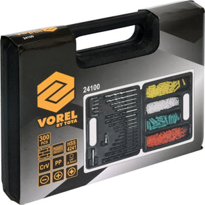Vorel 24100 Drill- og pluggsett, 300 deler