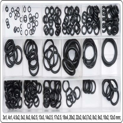 O-Ring/pakninger, Assortiment 225 deler