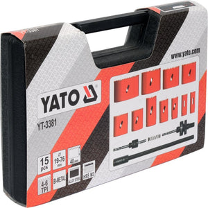 Yato YT-3381 Hullsagsett, 15 deler