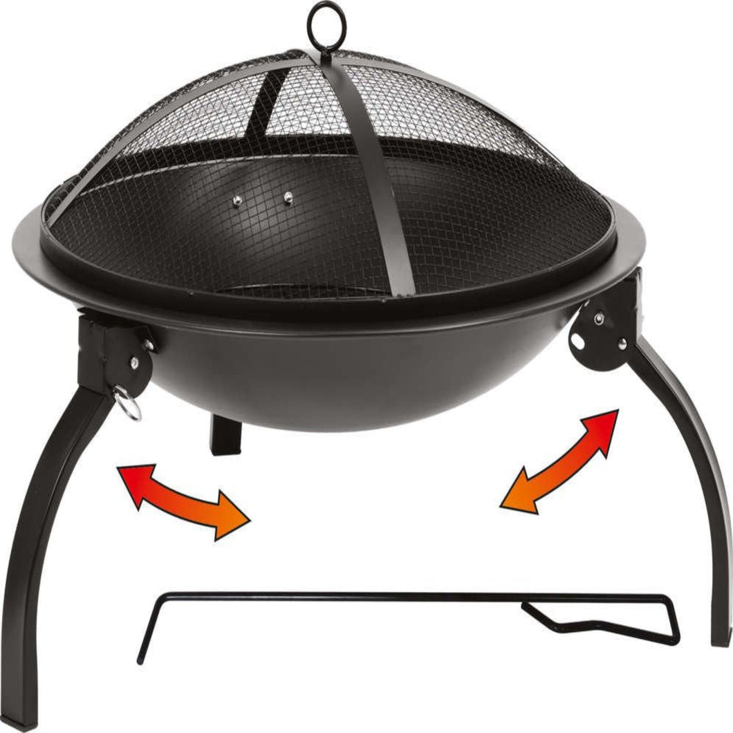 Lund 99701 Bålfat/bærbar bålpanne med grillrist 56cm