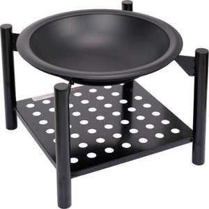 Lund 99713 Hagegrill/peis m/vedoppbevaring og stållokk 50cm