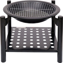 Last inn bildet i Galleri-visningsprogrammet, Lund 99713 Hagegrill/peis m/vedoppbevaring og stållokk 50cm
