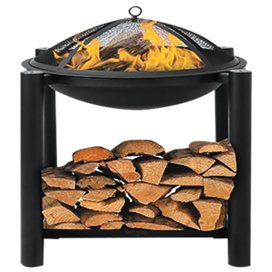 Lund 99713 Hagegrill/peis m/vedoppbevaring og stållokk 50cm