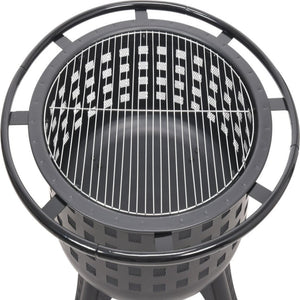 Lund 99714 Bærbar grill/peis m/stållokk 57cm